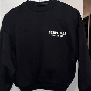 Fear of God Essentials Kids Black Crewneck
